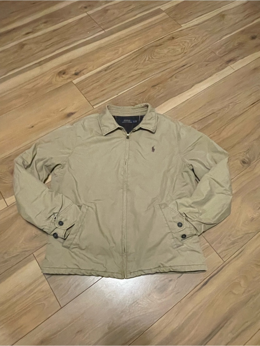 Polo by Ralph Lauren Men's Tan Lightweight Zip-Up Jacket